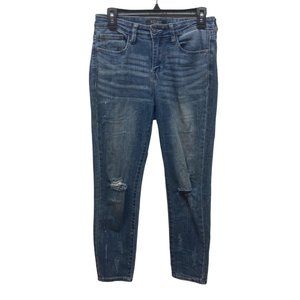 Judy Blue relaxed fit speckled medium wash hi rise jeans 28